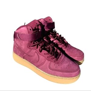 Nike Air Force 1 High WB Maroon Kids Sneakers Size 2Y